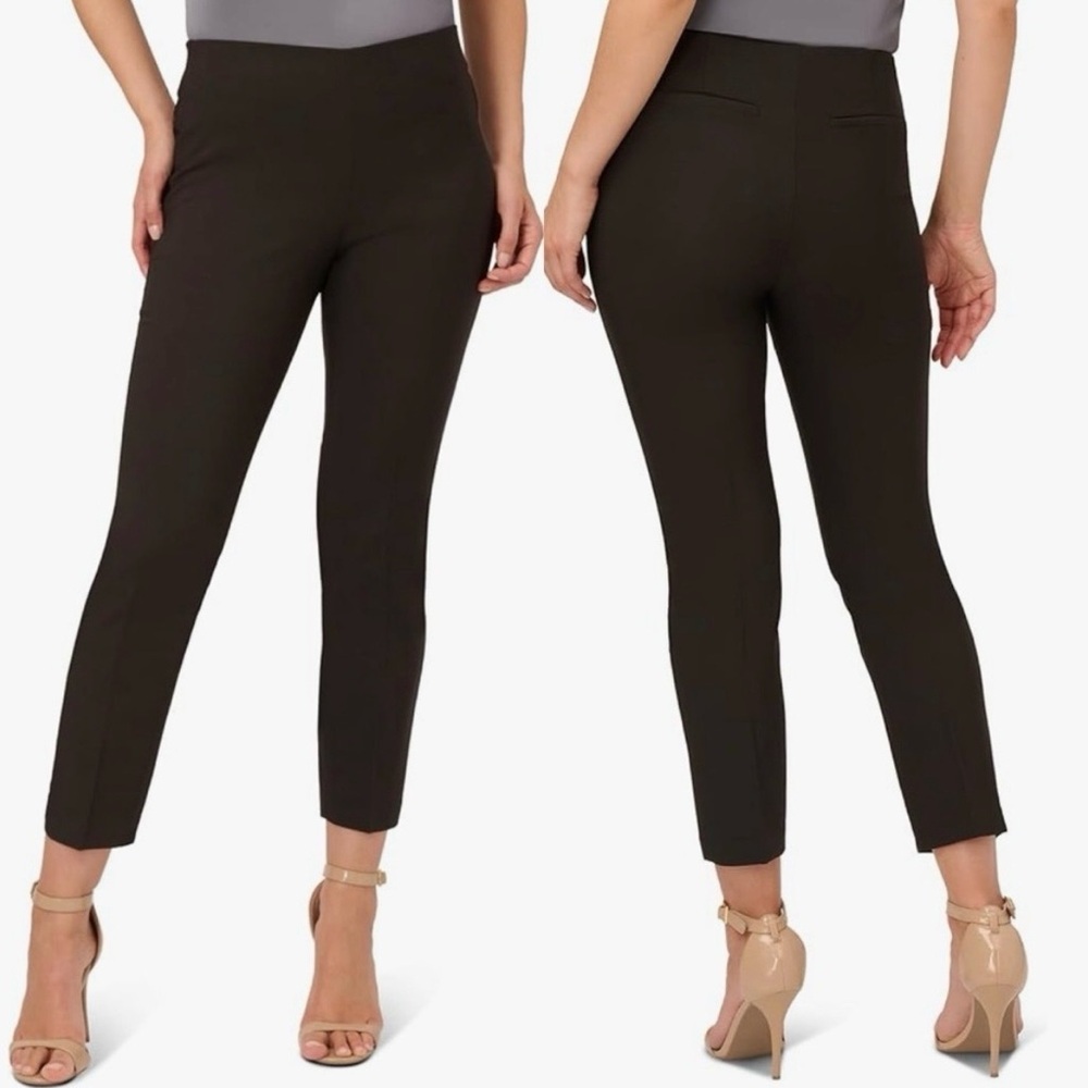 ADRIANNA PAPELL PULL ON STRETCH PANTS IN BLACK SIZE 14